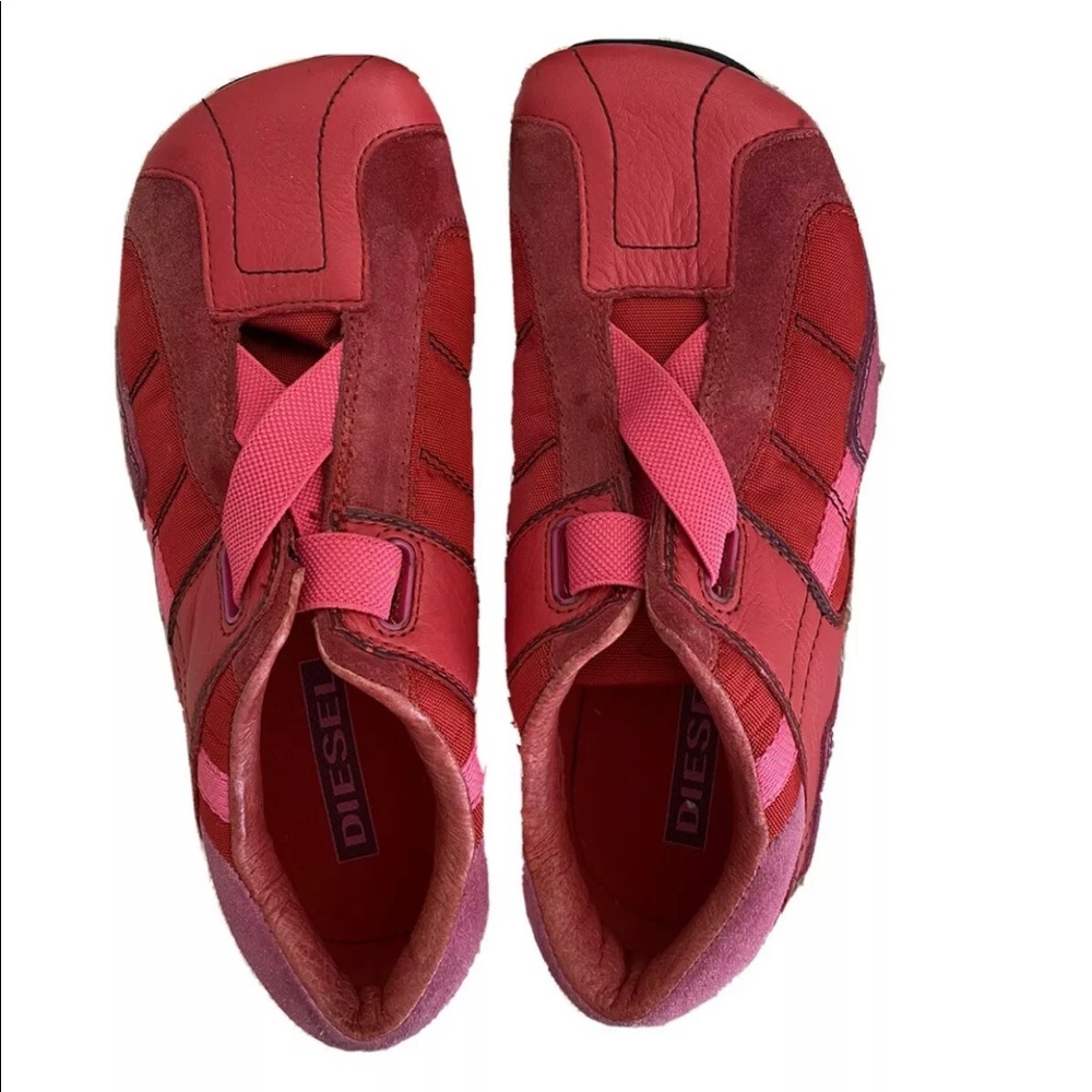 Diesel Bellatrix Red Pink Sneakers 6.5